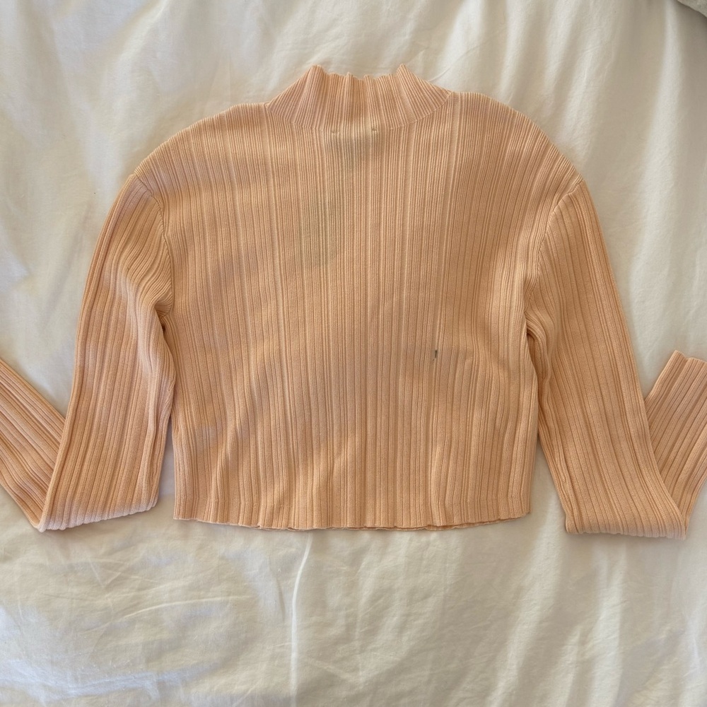 Maje Cropped Ribbed Knit top - Picture 3 of 5